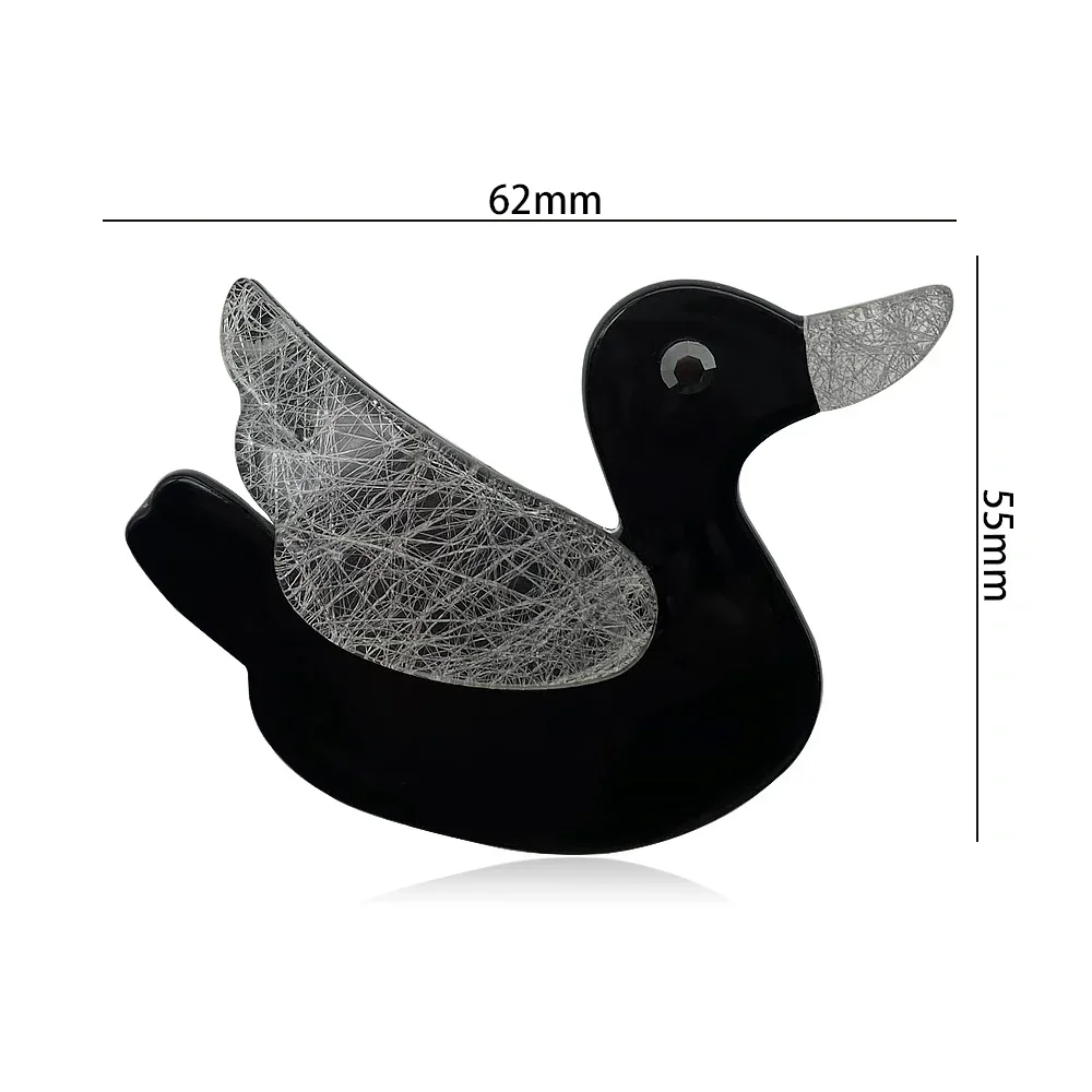 Blucome Handmade Acrylic Safety Pins Custom Funny Animal Duck Hat Brooch Shirt Lapel Bag Cute Badge Cartoon Brooch Jewelry Gift