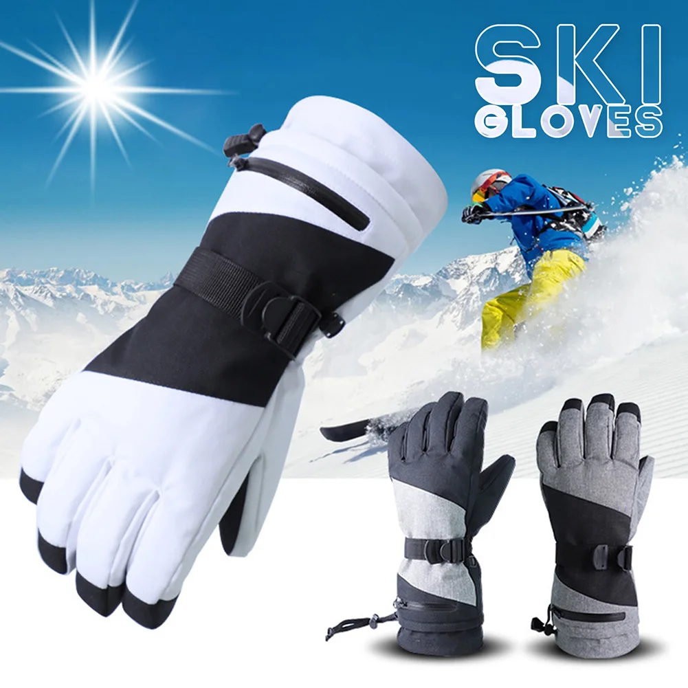 Unisex Thermal Fleece Cycling Gloves, Touch Screen, Ski Gloves, Windproof, Waterproof, Riding, Plush, Outdoor, New