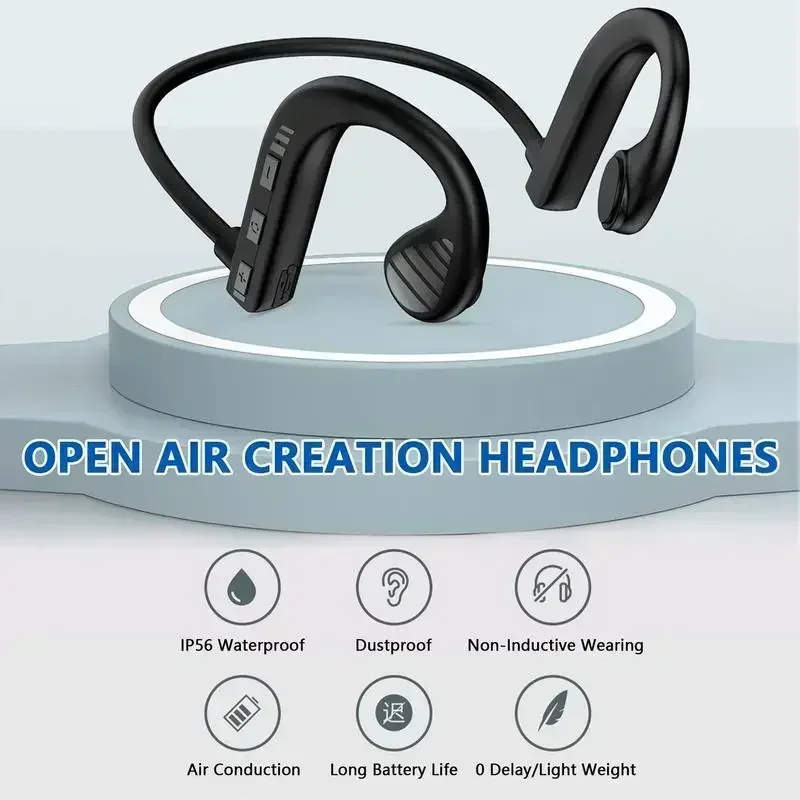 

Air Conduction 3D Stereo Headphones Noise Canceling Earplug Bone Conduction Sport Headset Sport Bluetooth-compatible Headphone