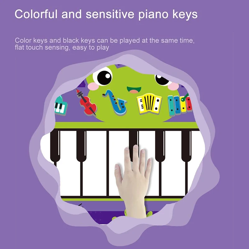 ベビーミュージカルピアノマット楽器サウンドベビープレイピアノマットモンテッソーリ知育玩具キーボードおもちゃ楽器