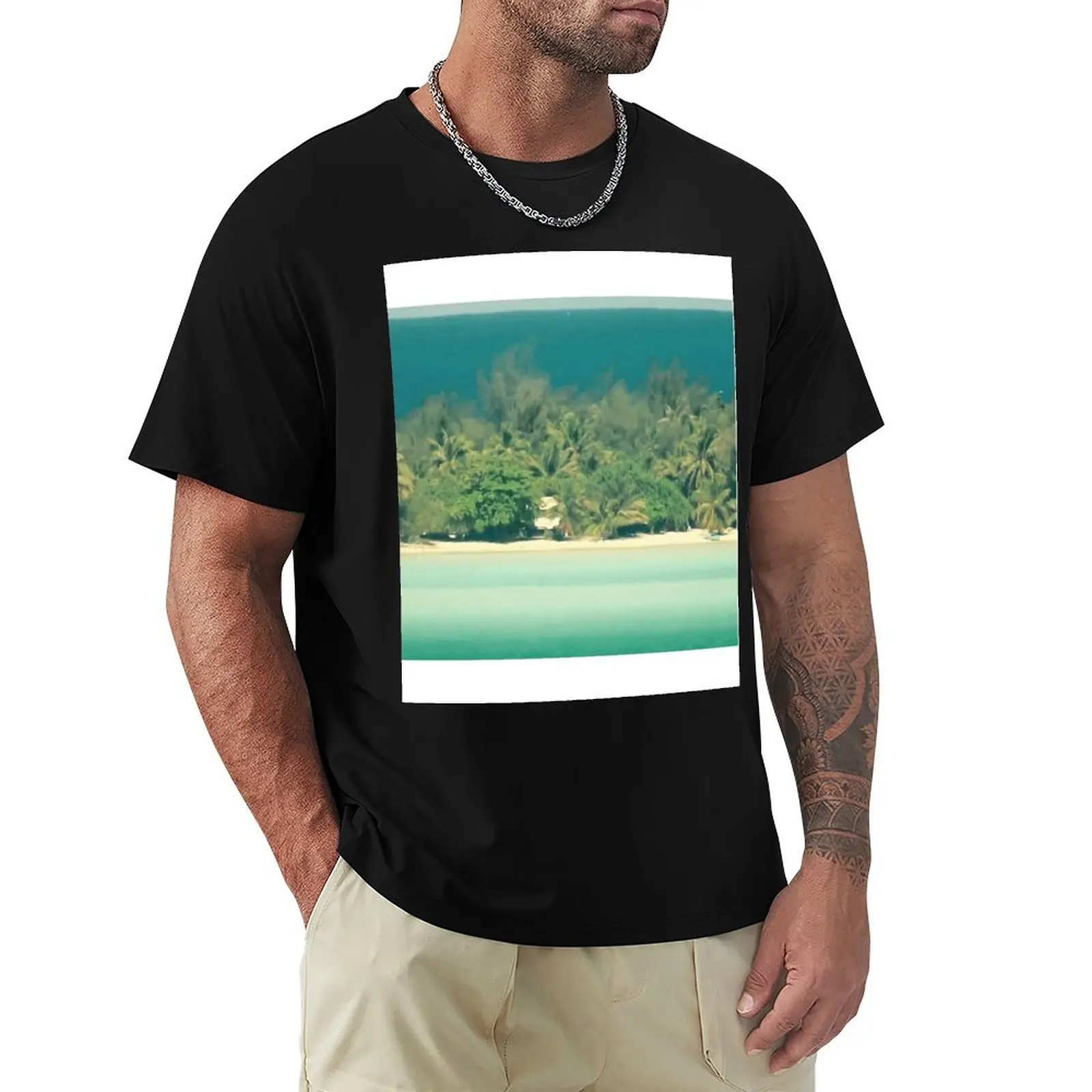 

Tahiti Beach Vintage Style T-Shirt aesthetic clothes T-shirts oversize sports fans summer top mens t shirt graphic