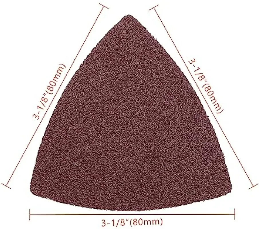 Imagem -02 - Almofadas de Lixa do Gancho e do Laço do Triângulo Lixa para Moer 31 40 60 80 120 150 180 240 170 Peças
