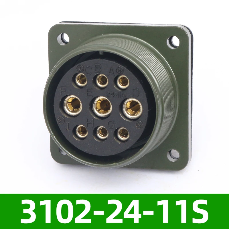 

9-core MS3106A24-11S MS3102A24-11P 5015 American standard waterproof aviation plug socket