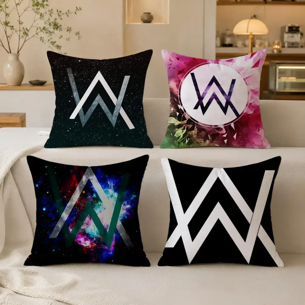 Popular Singer A-Alan Walker Cushion Cover 1pc Square Pillow Cover Soft Texture Removable Washable Sofa Bed Bedroom Decor