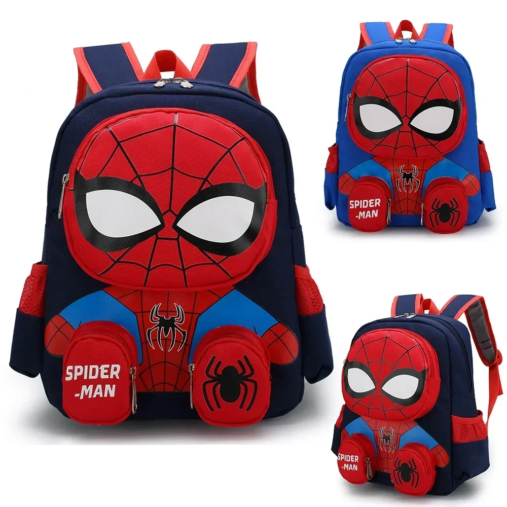 Spiderman plecaki superbohaterowie tornister studencki Cartoon 3d Stereo plecak do przedszkola torba podróżna dla dzieci prezent urodzinowy