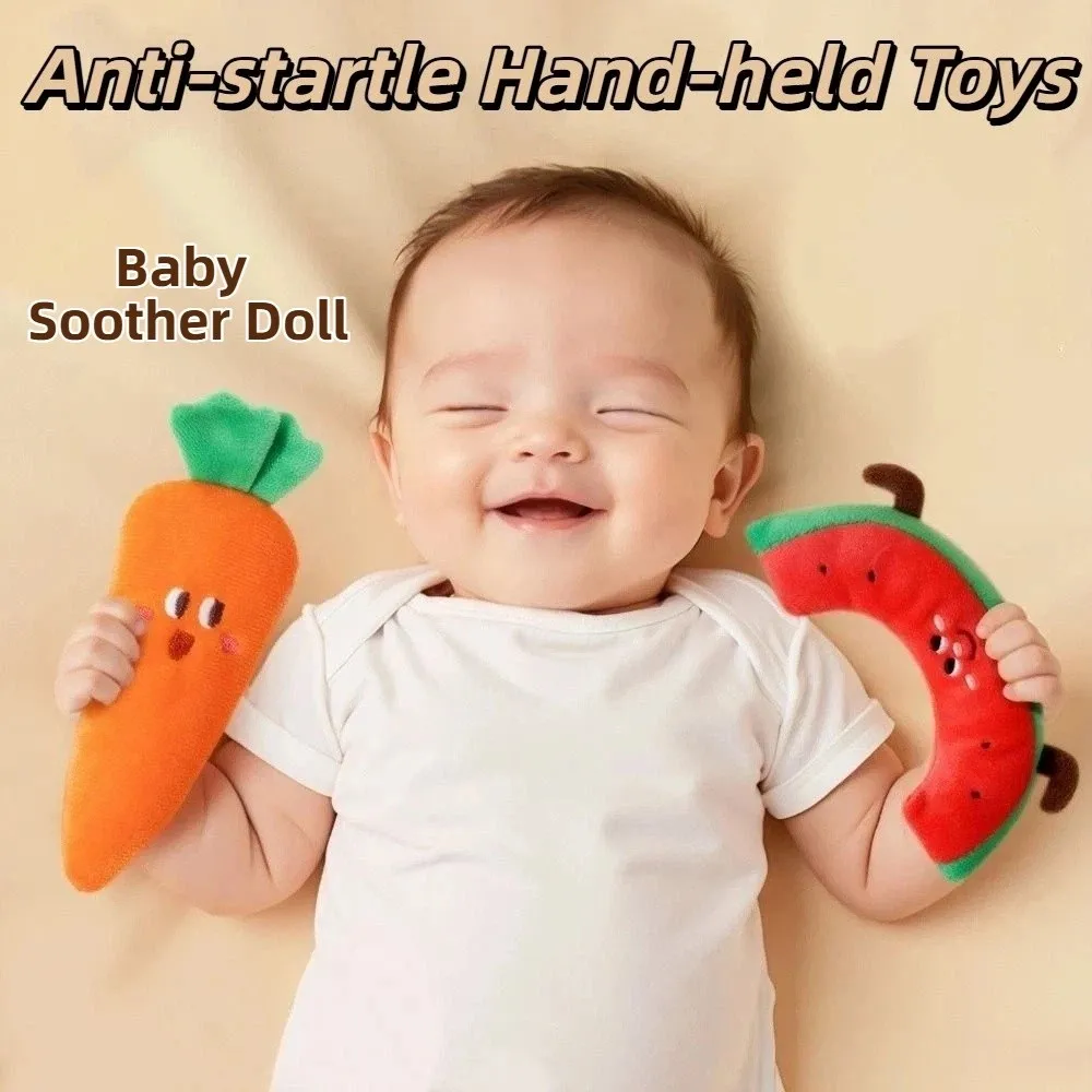 Hand Grip Cute Baby Hand-held Anti-Startle Stuffed Sleep Soothing Skin-friendly Vibrant Color Baby Soother Newborns Comfort