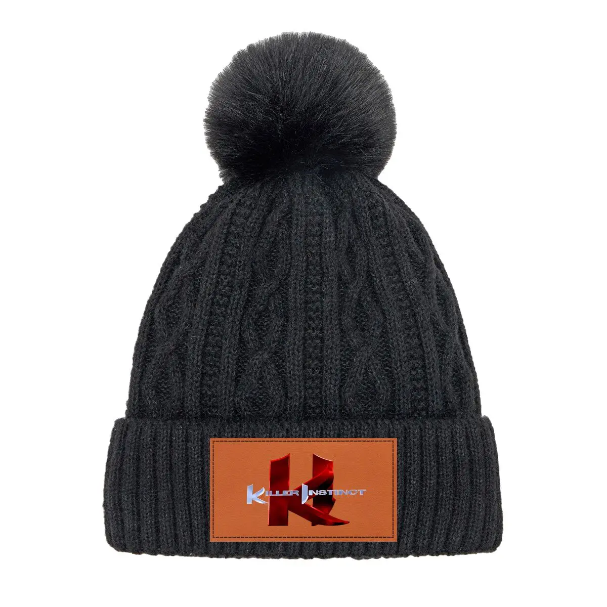 Killer Instinct Logo Gorro cálido con pompón para uso diario en el hogar al aire libre