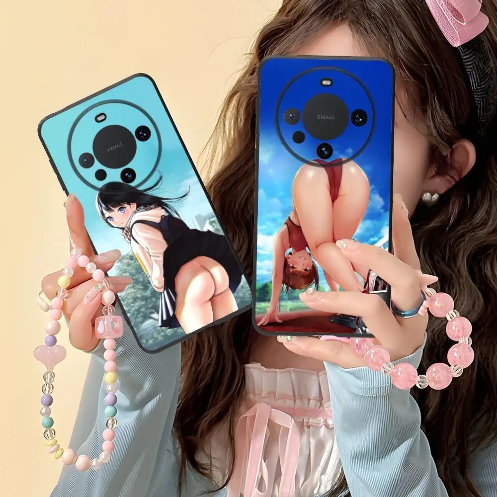 أنيمي Waifu هنتاي قضية الهاتف المحمول لهواوي ماتي 60 50 40 30 20 10 برو زائد لايت E 5G الطباعة الملونة الهواتف المحمولة الواقية