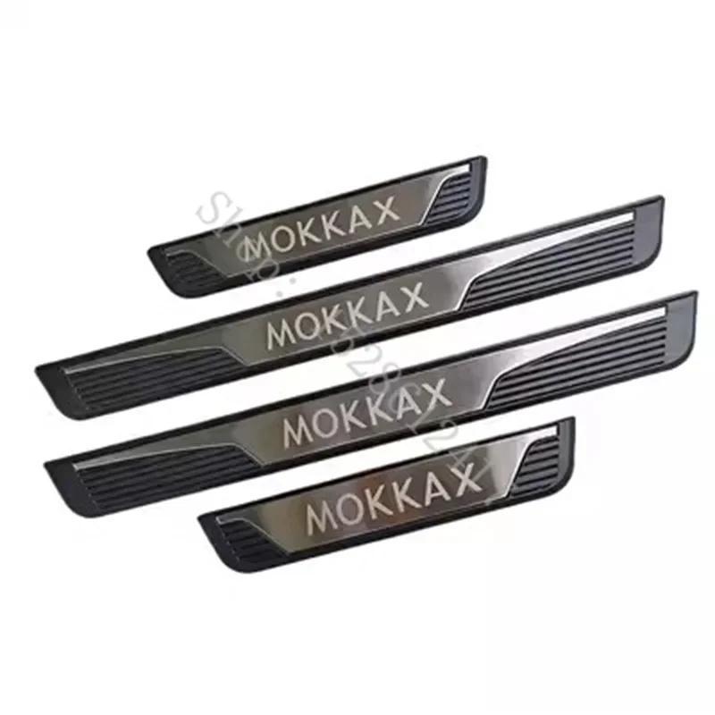 For Opel MOKKA X 2012~2020 Original Plastic Door Sill Scuff Plate Welcome Pedal Stainless Steel Car Styling  Accessories