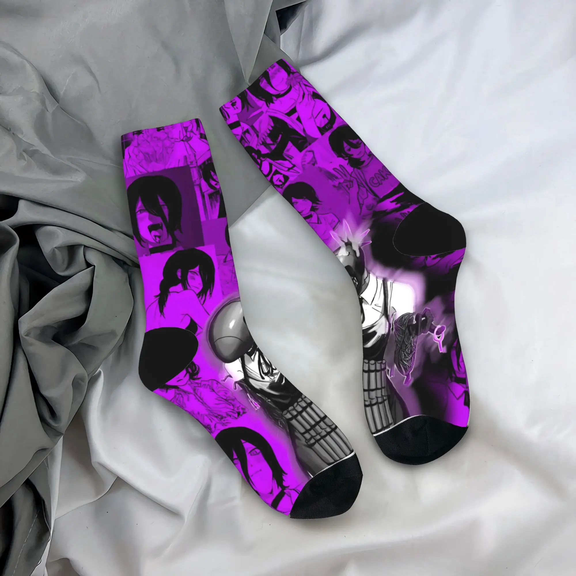 Reze بالمنشار رجل انمي ياباني (2) جوارب تصميم الجوارب الرجعية الخريف المضادة للانزلاق الجوارب زوجين في الهواء الطلق جوارب ناعمة