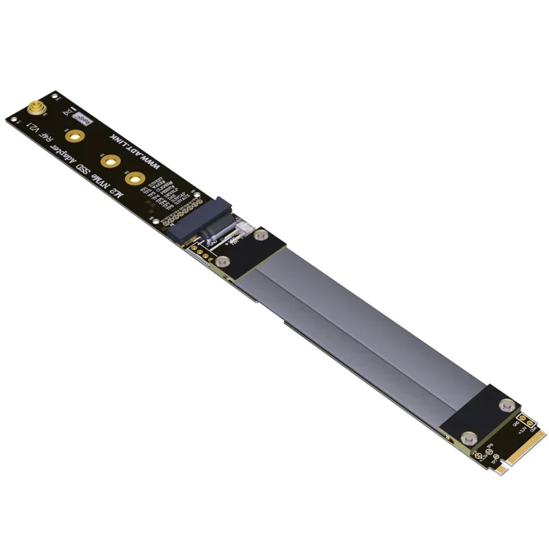 M.2 NVMe Converter Cable M.2 To M.2 SSD Solid-state Drive Extension Cable 2280 size Supports PCIE 3.0 Full-speed Stable 32gbps