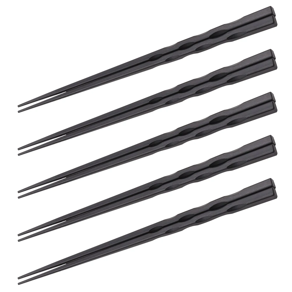 

5pcs 5 Pairs Fiberglass Chopsticks Non Slip Japanese Style Reusable Heat Resistant Kitchen Tableware Sushi Sticks Cooking Travel