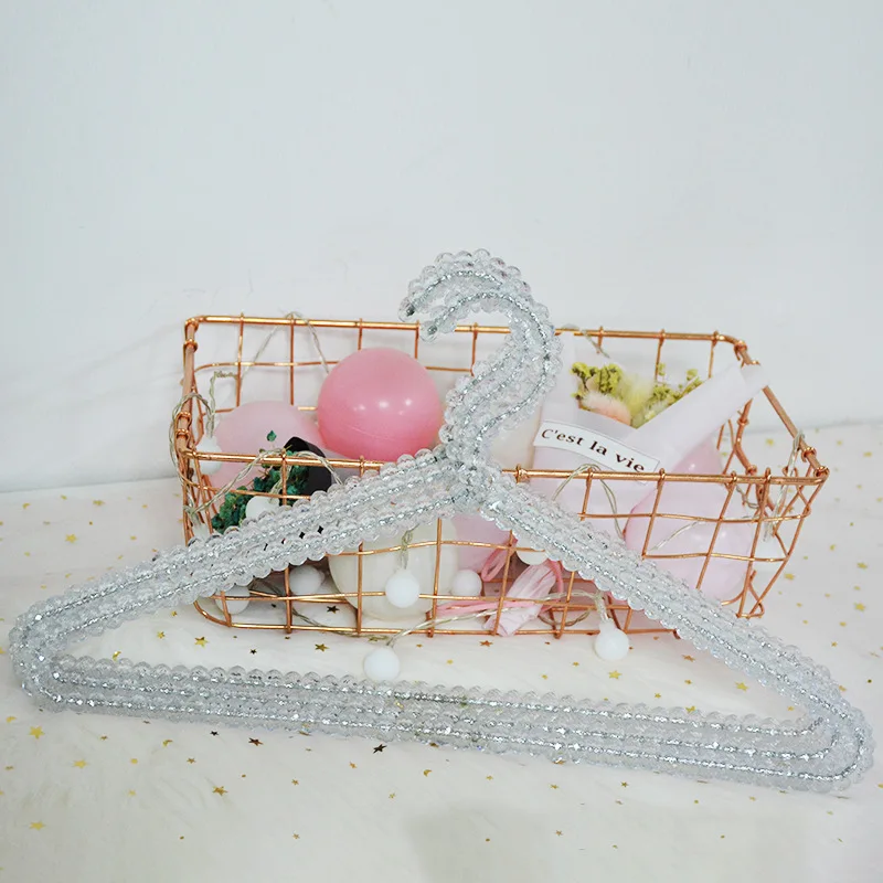 

Adult Pearl Beaded Clothet Hangers Clothes Rack Dress Pants Coat Hangers Wedding for Kid Children Pet Elegant Clothes Hangers