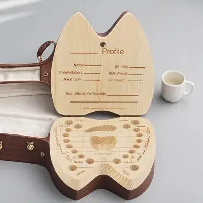 صندوق أسنان الطفل، حامل تذكار جنية الأسنان، متجر الأطفال الصغار، أسنان نفضية، شعر الجنين، سجل النمو الثمين