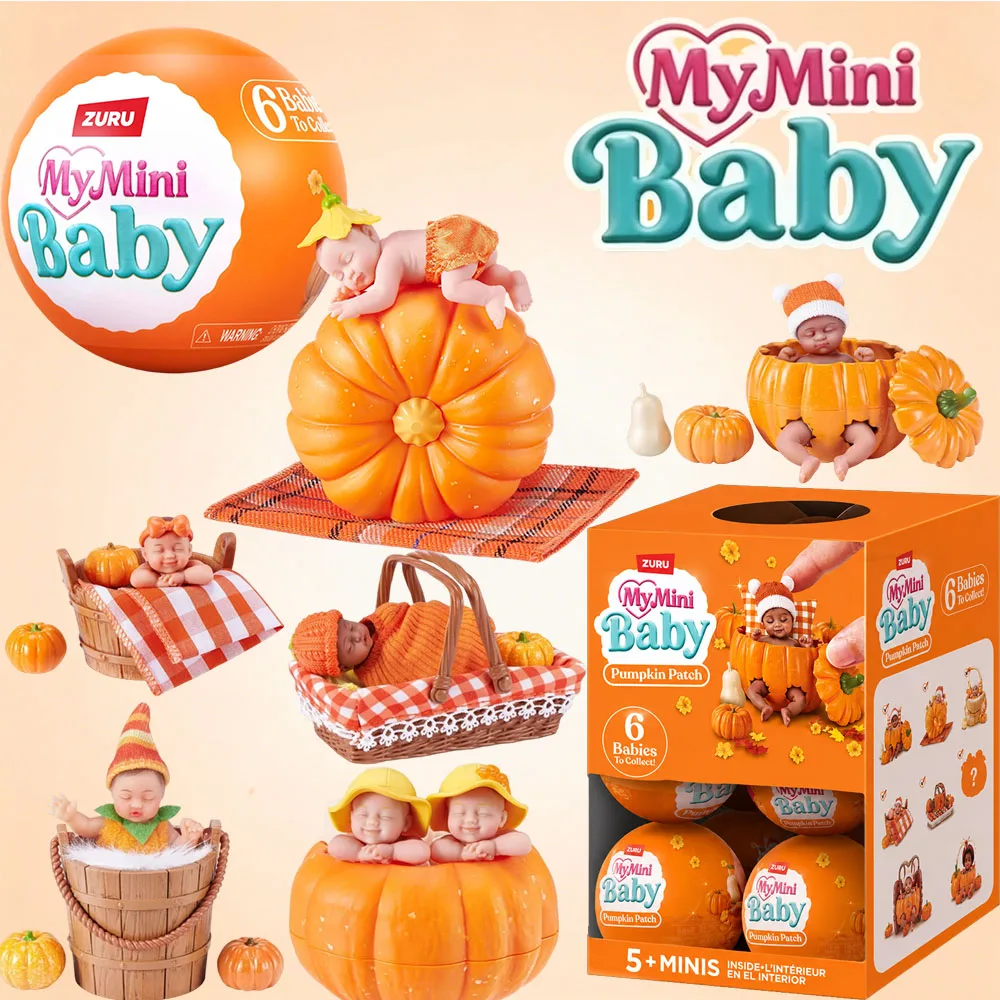 ZURU Mini Pumpkin Baby Series Herbst Limited Edition Neue Blindball-Silikonpuppe Sammlerstücke Halloween-Geschenke