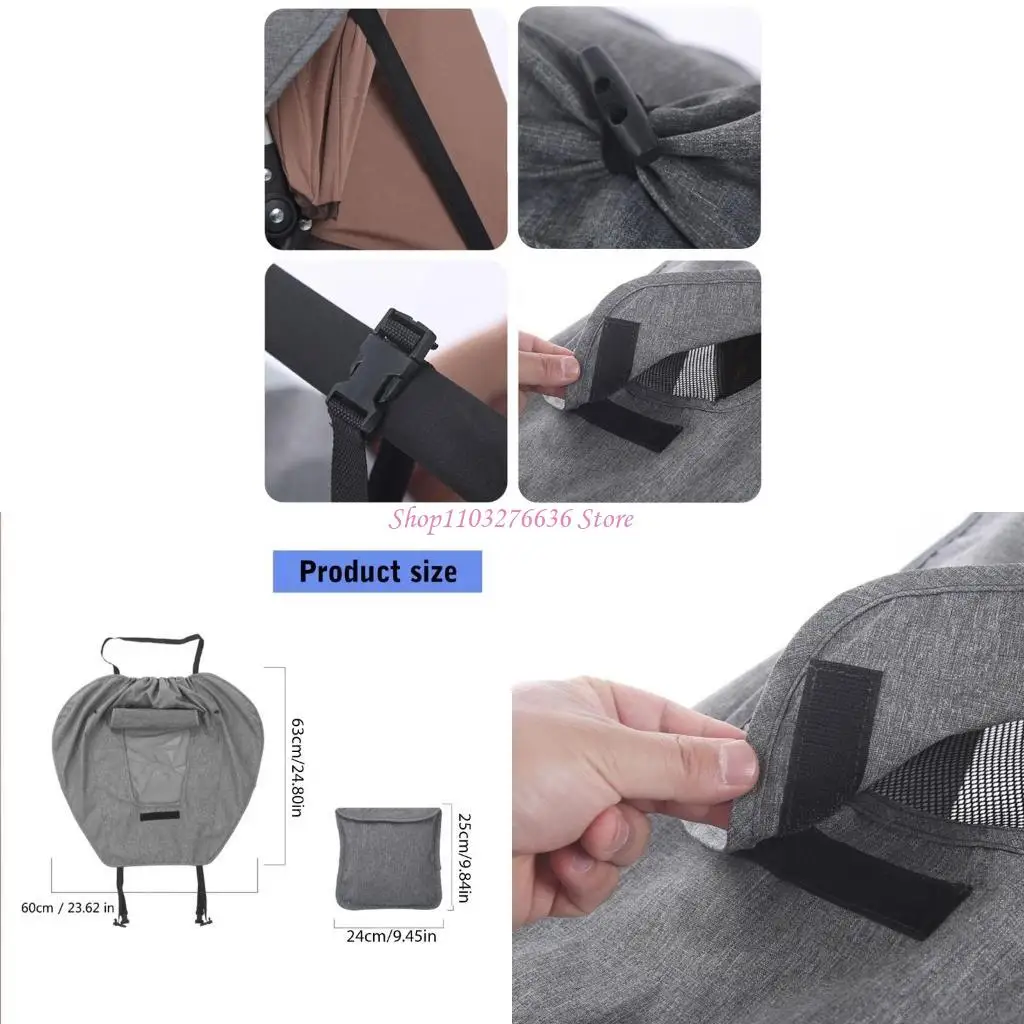 

R6FD Universal Baby Strollers Sunshade Infant Cart Accessories Windproof Sun Protections Umbrella Awning Easy Installation