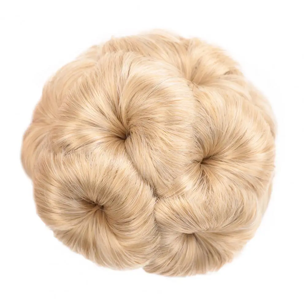 Extensions de chignon de cheveux synthétiques, postiches bouclées désordonnées, queue de cheval ronde, anneau de cheveux bouclés