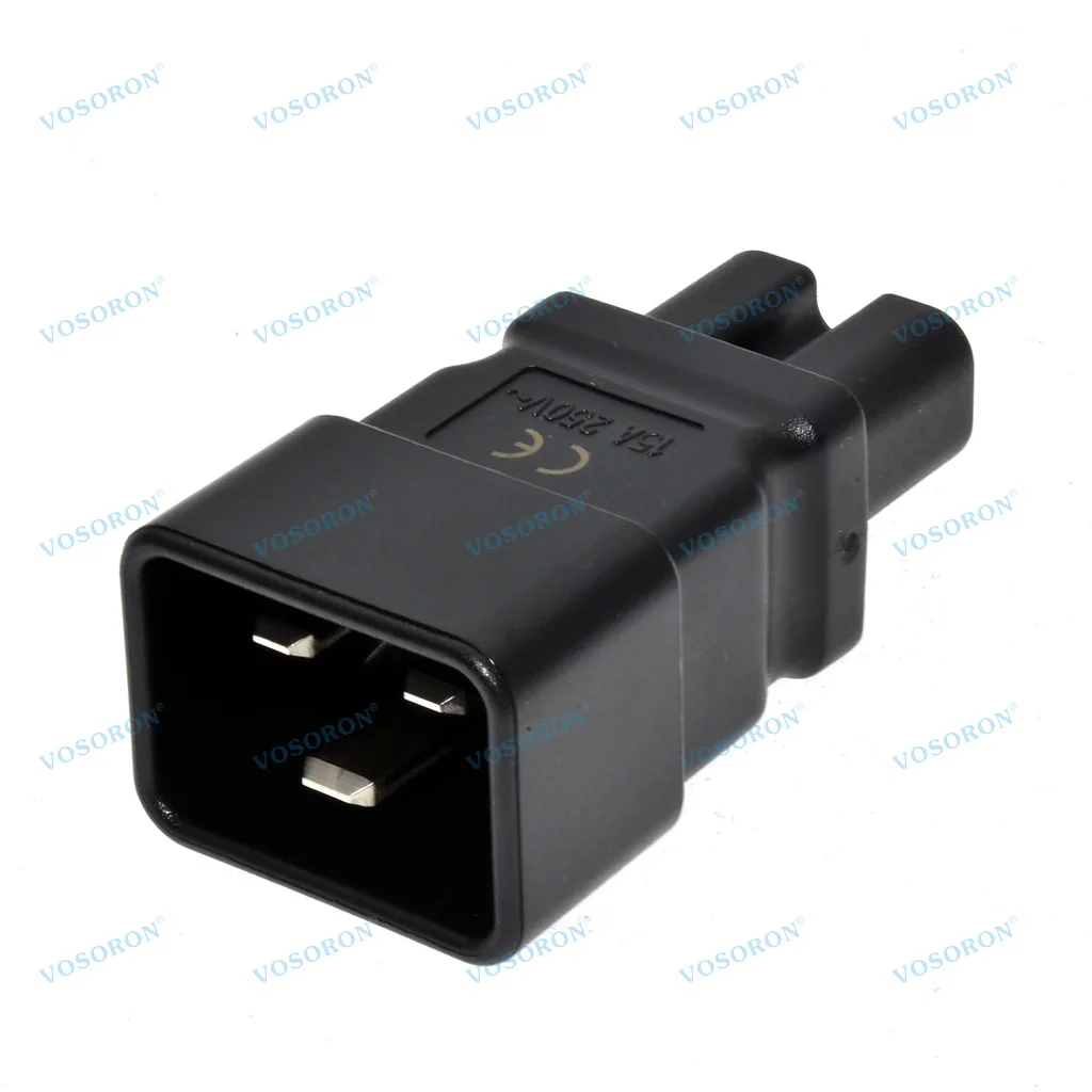 IEC 320 C13 Female to C20 Male Power Adapter, 15A/16A to 10A CE Certified Converter for Server PDU UPS IT Equipment