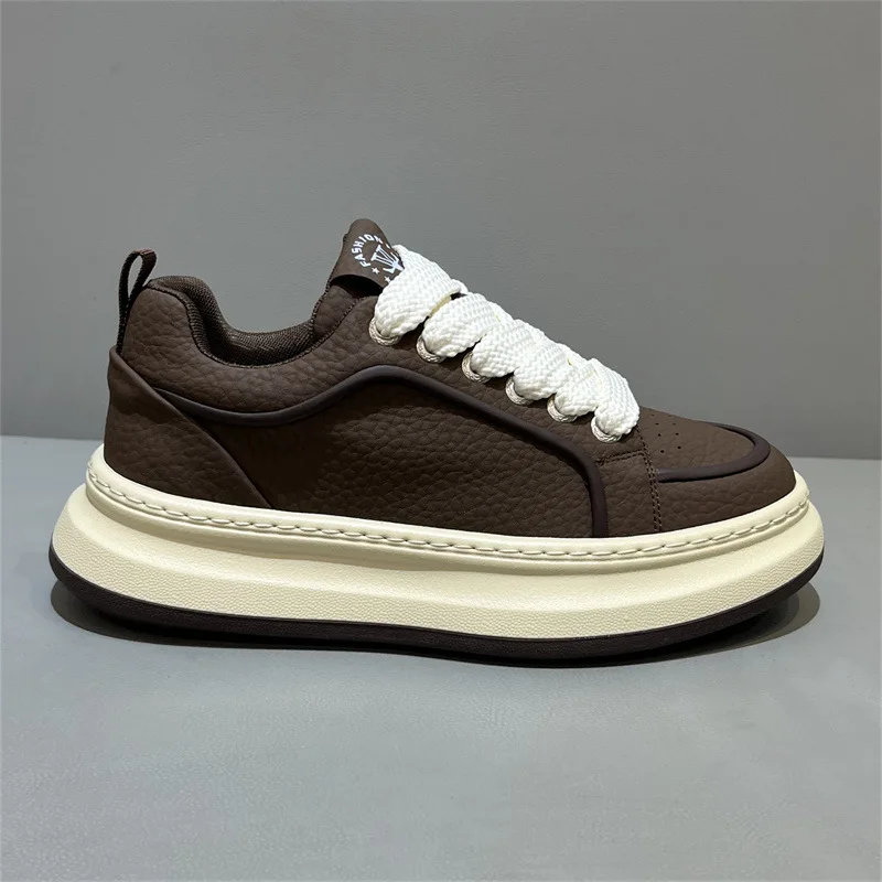 

Men Women Sneakers Fashion Platform Vulcanize Shoes Luxury Leather Casual Shoes Mens Tennis Shoes Couple Sports Running Footwear