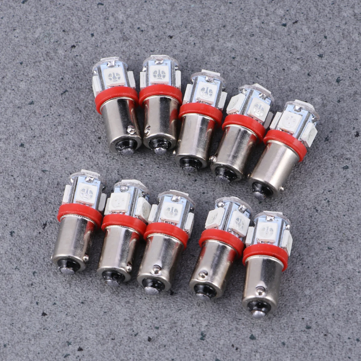 

10Pcs Ba9s 5050 5 Smd LED Reading Light High Efficient Car Interior Lamp Red High-Power LED Bulb