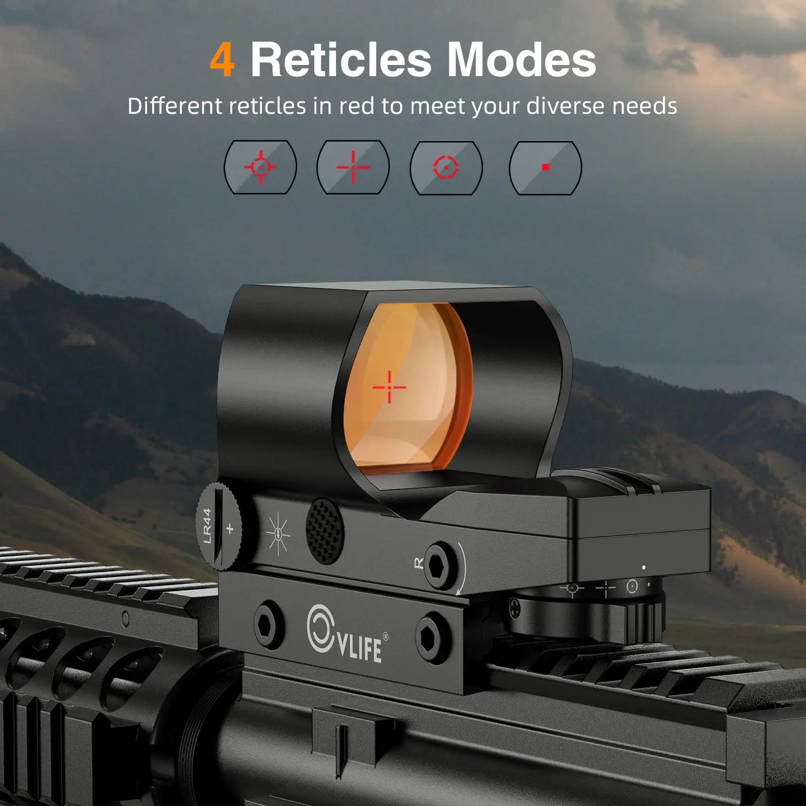 

Tactical Scopes For Hunting Rifles 1x28x40 Riflescope Red Dot Sight 4 Adjustable Reticles 8 Brightness Fit 20 mm Picatinny Rail