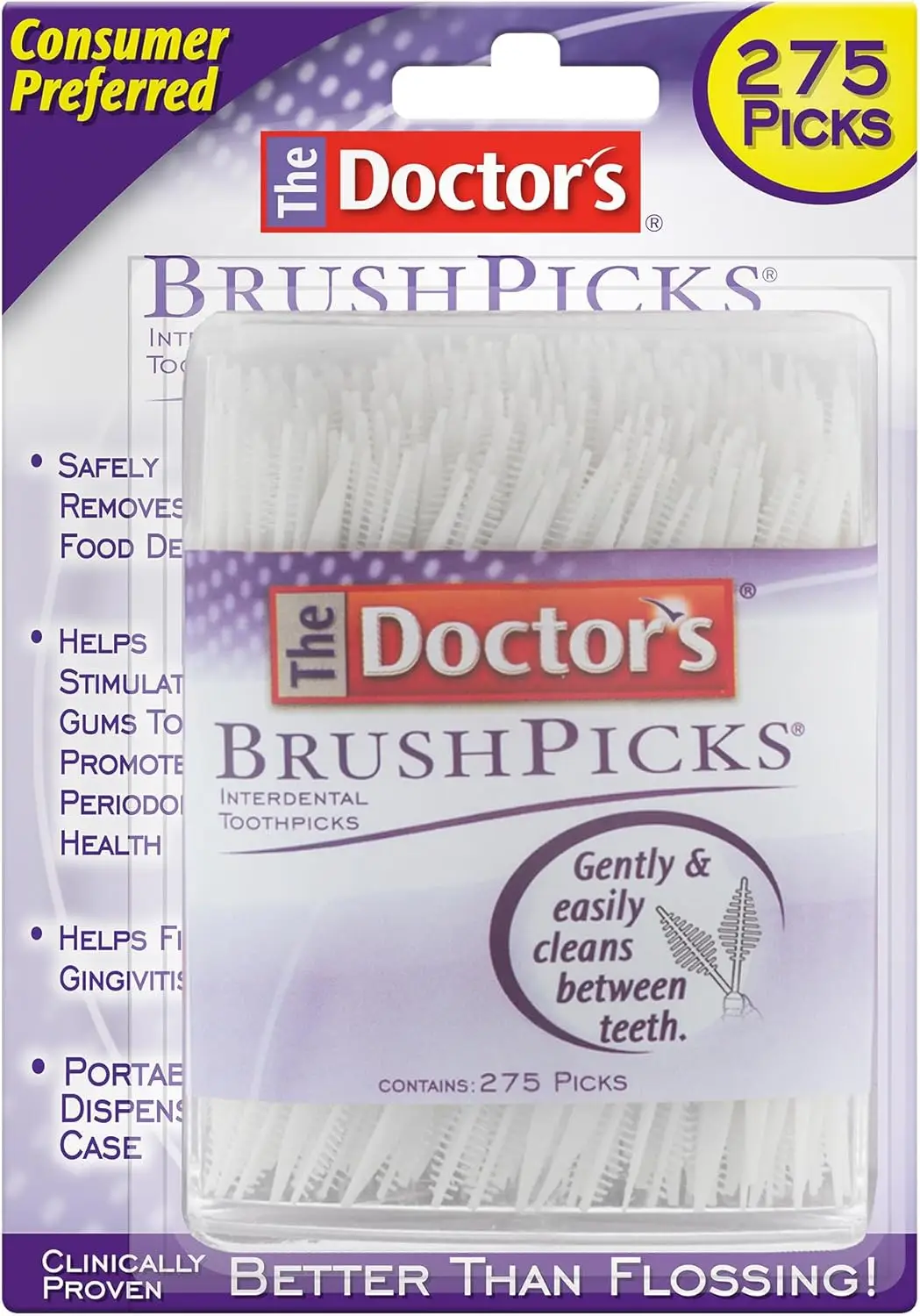 

Doctor's BrushPicks Interdental Toothpicks, 275 Picks