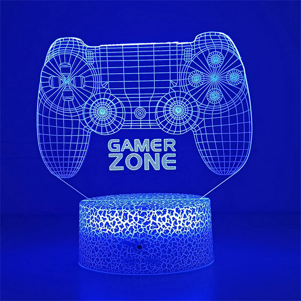 GAMER 3D Lamp LED Night Light Gaming Setup RGB Children\'s Lamps Gamer Room Decoration Bedroom Table Lamp Personalized Gifts