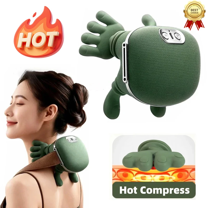 

Bionic Neck Shoulder Massager Heated Back Massagers Electric Kneading Muscles Massage Pillow Neck Waist Leg Body ﻿3-Level Modes