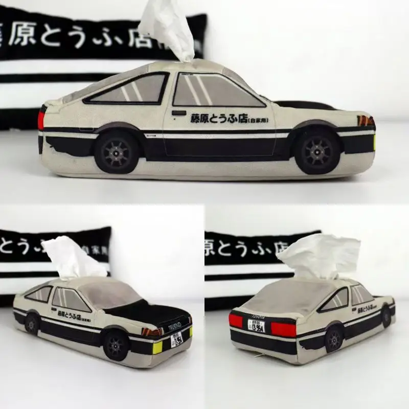 Initial Text D Anime Peripheral AE86 Tissue Bag Bedroom Living Room Accessories Small Gifts