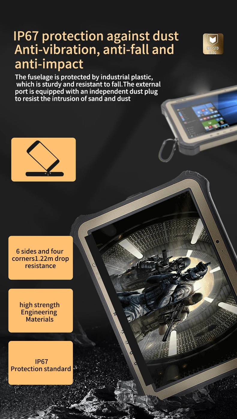 Professional Mining IP65 10.1 Industrial Tablet PC Industrial 10 Inch Touch Panel Pc Industrial