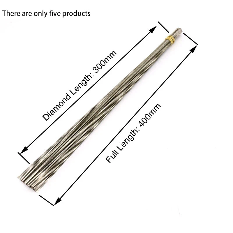 5Pcs 400Mm Diamond Wire Saw Blade, Saw Rods for Cutting Jade Metal Ceramic Resin Jewelry Hand Tools,Diameter 1 Mm