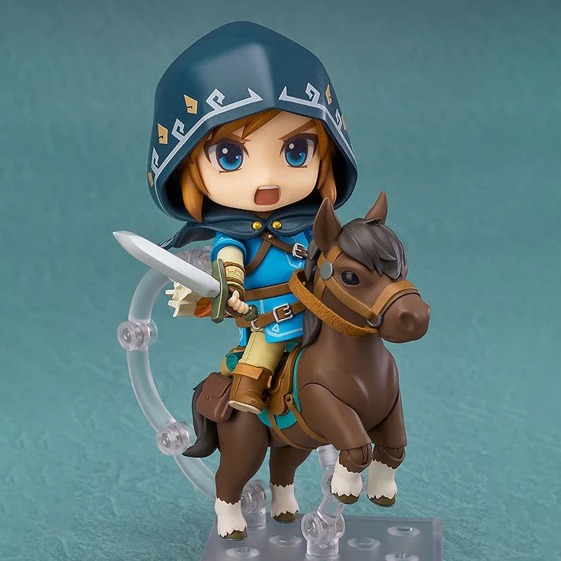 In Stock Q Version Nendoroid The Legend Of Zelda Link Deluxe Edition 733dx With A Pony Breath Of The Wilderness Pvc Model