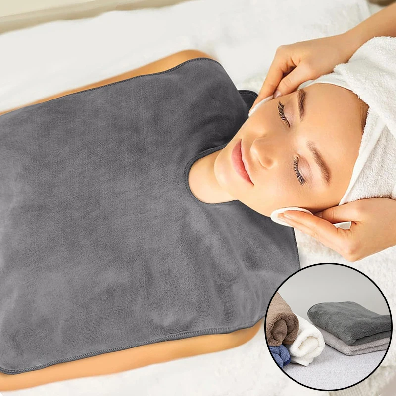 Toalla de salón de belleza, toalla de Spa de lana Coral de microfibra, tratamiento de masaje suave para el cuidado de la piel, toallas cosméticas para el cuello, 1 ud.