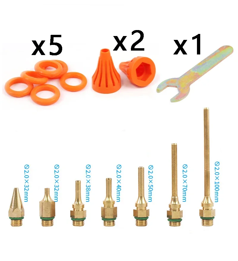 26 Different Sizes Glue Gun Accessories Copper Nozzle Small-bore Long Short Large Diameter Hot melt glue gun accessories