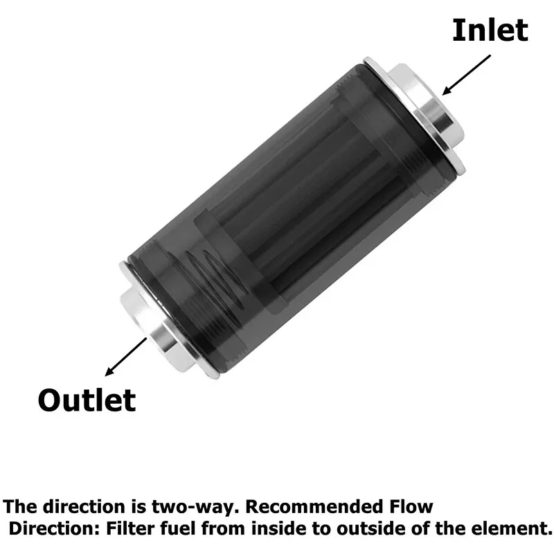 Универсальный металлический линейный топливный фильтр AN6 AN8 AN10 с кронштейном, очищаемый, 30 микрон, синий FF-1046