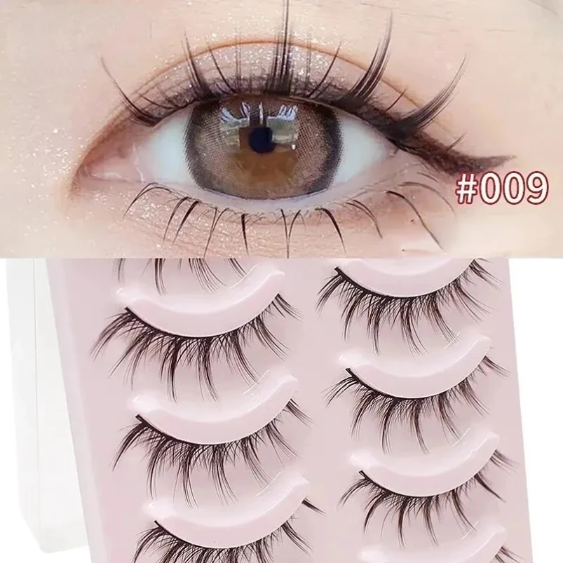 

5Pairs Little Devil False Lashes Natural Fake Eyelashes Fluffy Soft Daily COS Full Strip Lashes Band