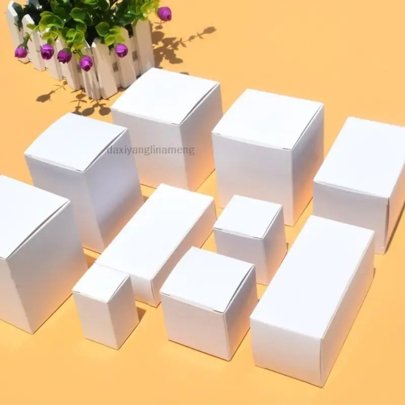 25pcs/lot White Color Cardpaper Rectangular Carton Gift Packing Box W*W 2x2 3*3 4x4 5*5 HIGH 14~ 36cm Long