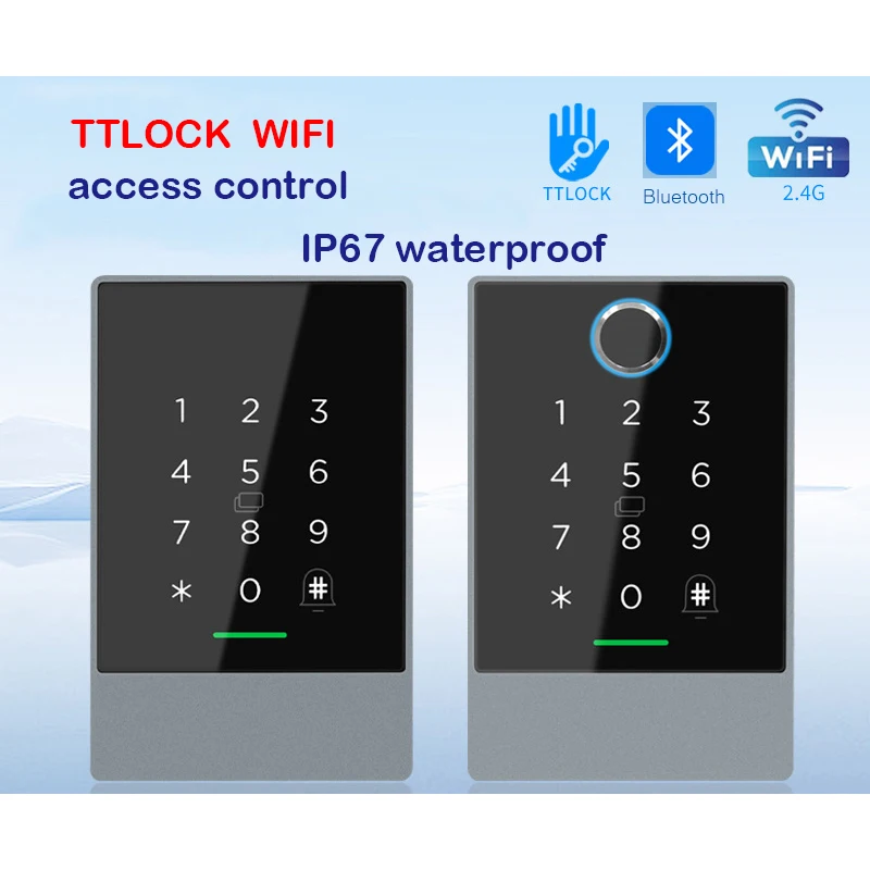

13,56 МГц NFC-тег TTLock Wi-Fi, клавиатура контроля доступа, металлическая водонепроницаемая IP67, устройство открывания дверных замков, открытый дверной умный замок