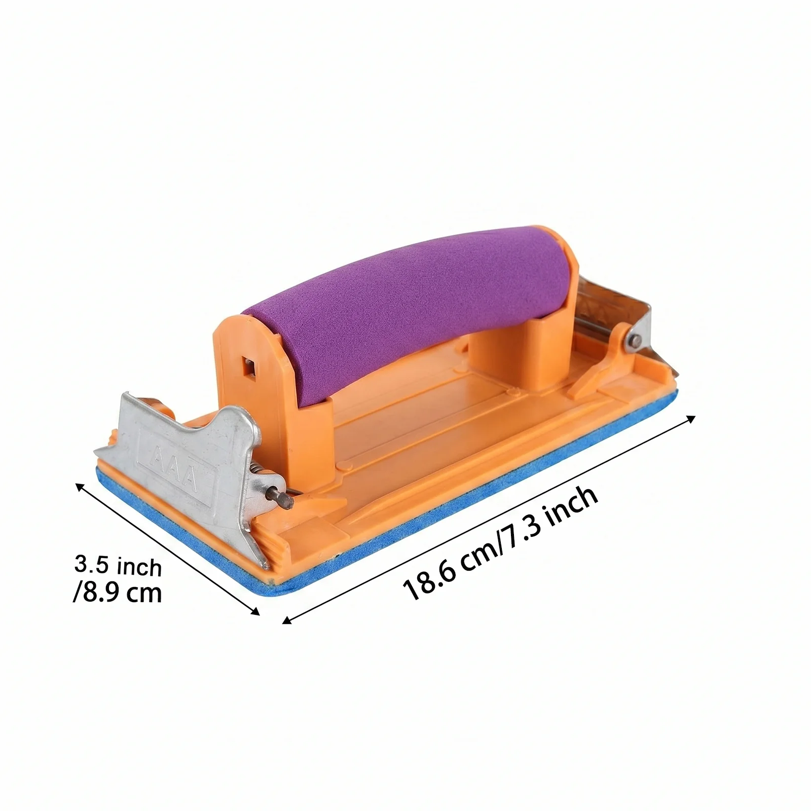 Handheld Sandpaper Holder with Sponge Grip – Multi-Purpose Hand Sander Block for Wood Metal Drywall Polishing, Easy to Use