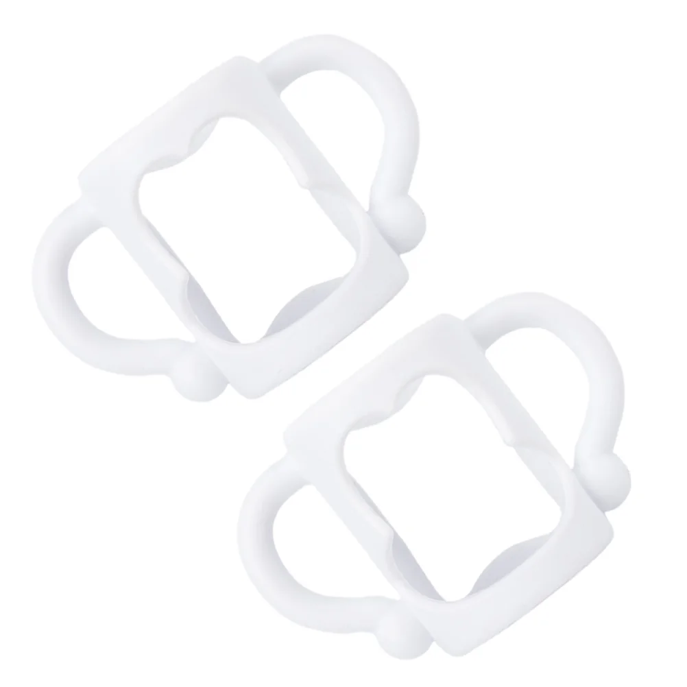 

2pcs Silicone Handle Universal Non Slip Baby Milk Bottle Feeding Infant Cup Ergonomic Design Easy Durable