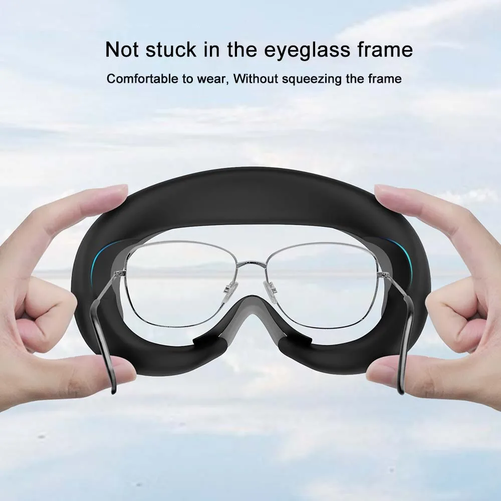 VR Eye Pad Silicone Face Cover for Pico 4 Comfortable Sweatproof Protective Cover Eye Mask for PICO 4 Ultra VR Glasses Parts