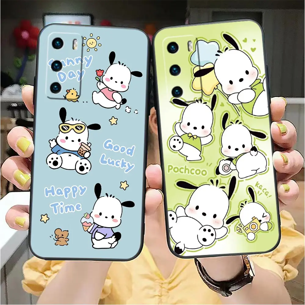 Cartoon Cute Pochacco Phone Funda Case For Honor X50 X40 X30 X20 X10 X9 X9A X8 X7 5G V40 Magic 3 4 5 Pro TPU Case Capa Shell