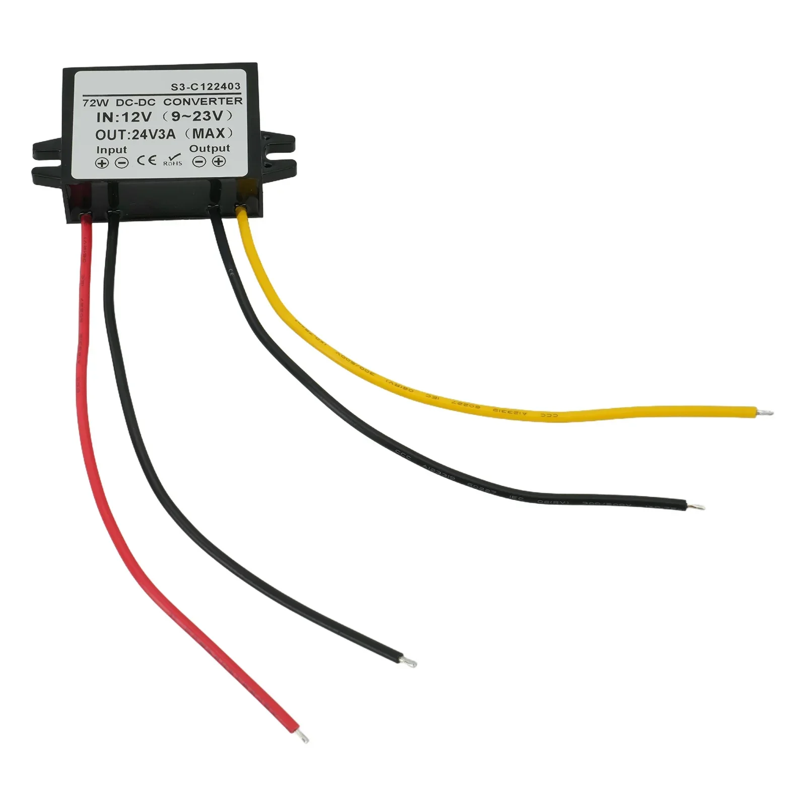 High Efficiency Dc Converter Electricity Converter 3A Power Converter 74*74*32mm DC Step-Up Converter 95 3A 72W Plastic