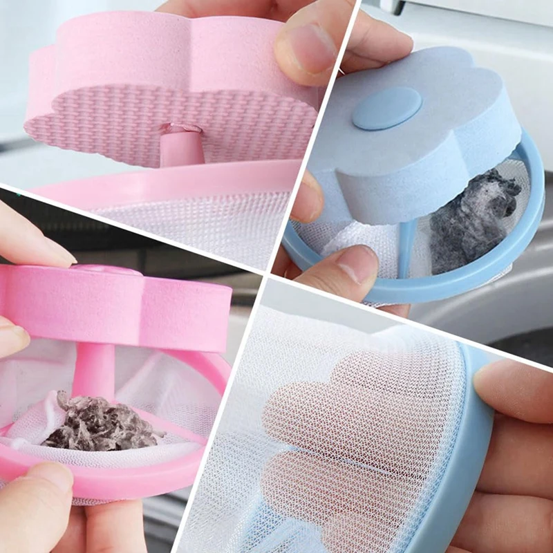 40PCS Floating Hair Filtering Mesh Removal, Laundry Pet Hair Catcher Lint Catcher For Washing Machine For Laundry