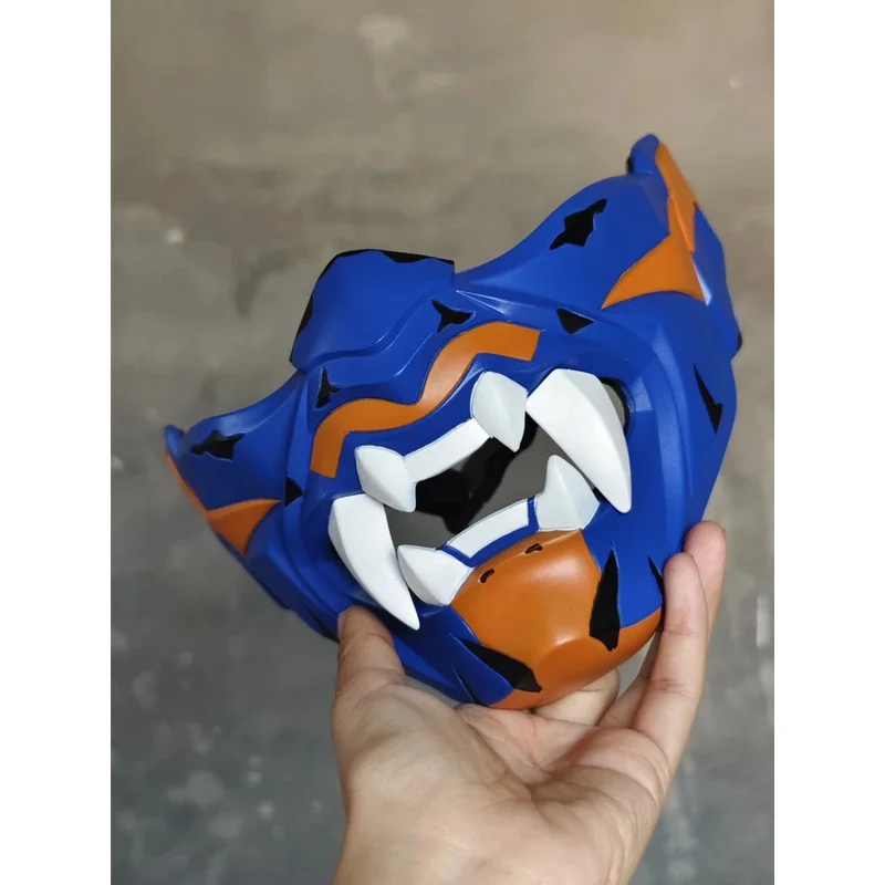 Yoru Jester Máscara de media cara Accesorio de cosplay, Réplica de copa de fuego duradera para fotografía Disfraz de Halloween jk;6