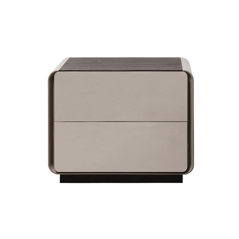 

Italian minimalist solid wood paint bedside table modern minimalist bedroom creative chest small side table