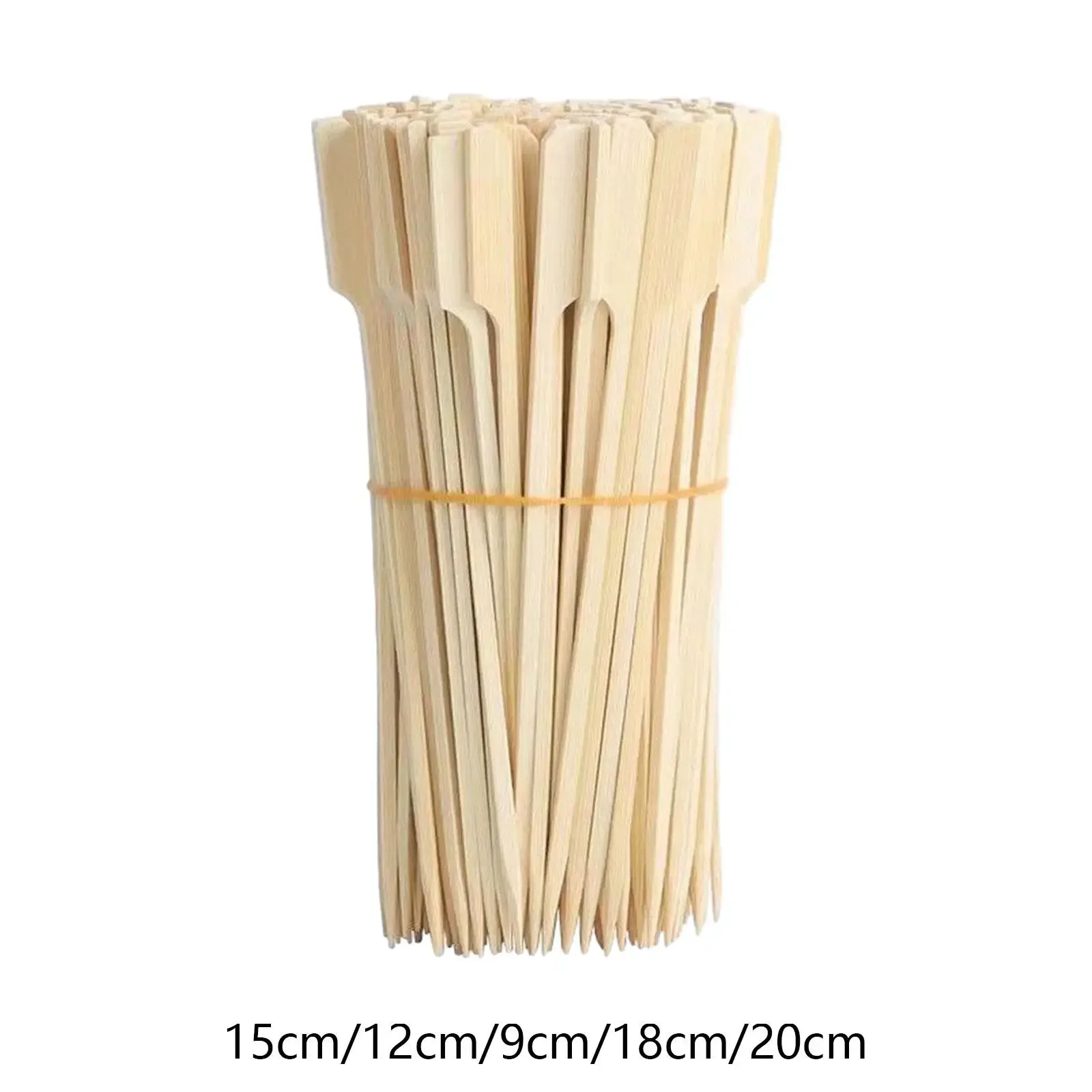 

100 Pieces Bamboo Skewers BBQ Utensil Portable Cookware Tools Bamboo Paddle Picks Sandwich Campfire Vegetable Kitchen Party