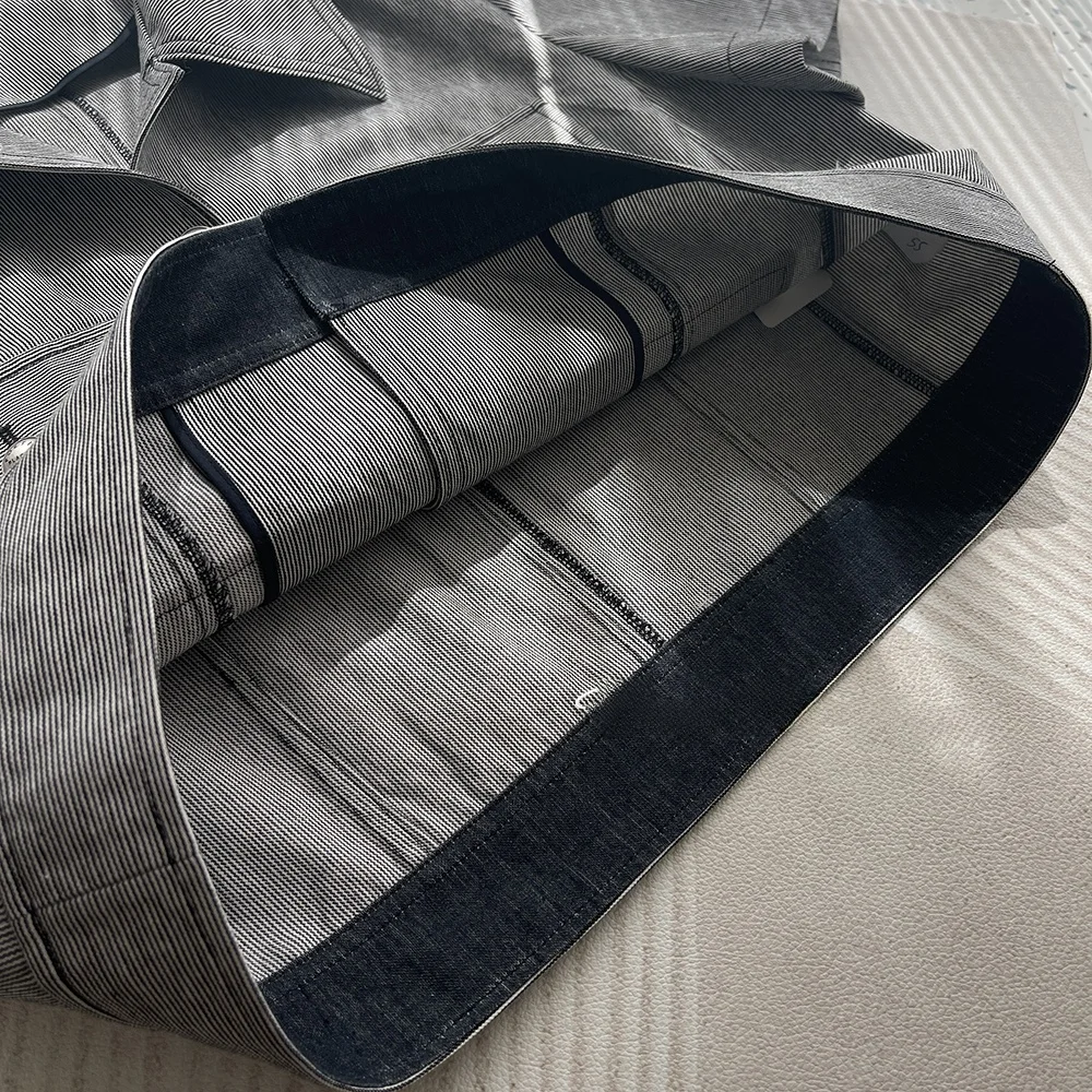 Jaqueta curta trada de aodão 00% com botões, slim fit, para o dia a dia, gola dobrável, moda fena, roupa de verão.