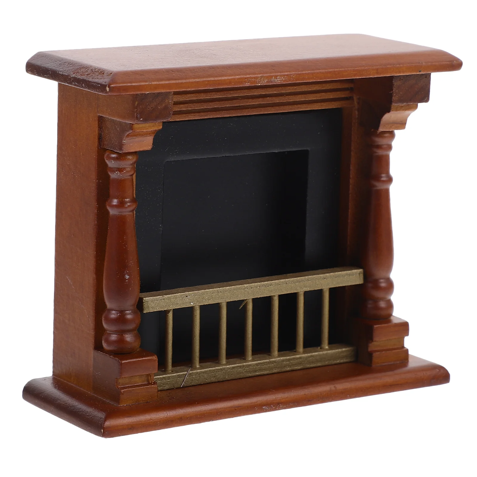 

House Dollhouse Fireplace The Mini for Furniture Miniature Model Dolls Tiny Homes