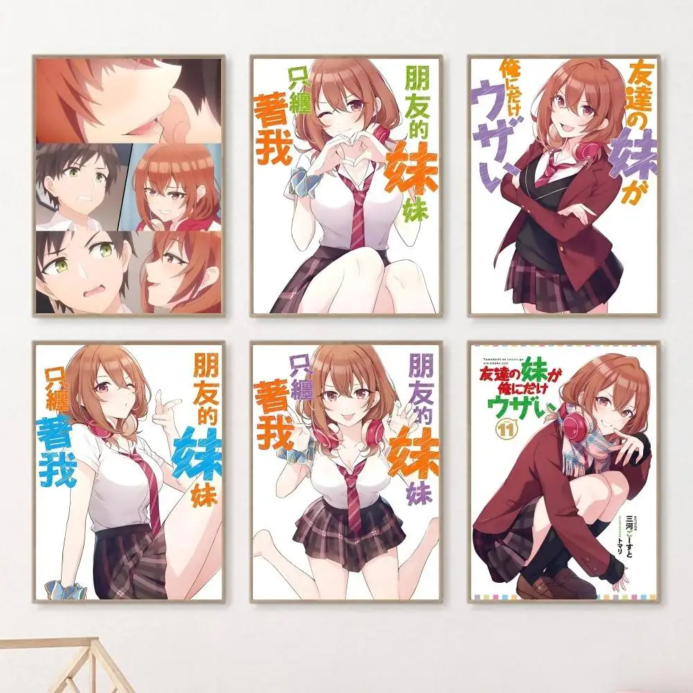 Anime My F-Friend's Little Sister Has It In for Me Manag Posters HD Print Vintage Wall Art Decor for Home Study Room